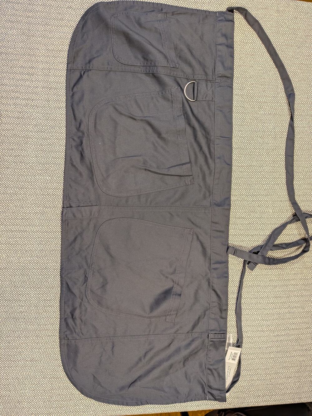 NWT Chef Works Short Apron with Pockets Dark Gray Cooking